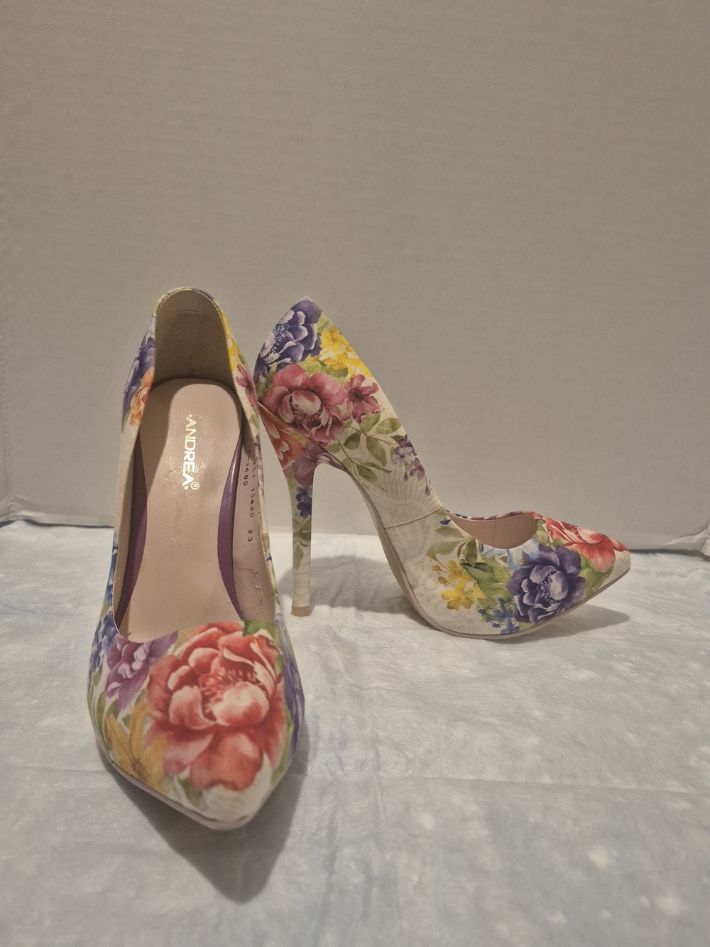 ANDREA  Multicolor Floral Pointed-Toe Stiletto Pumps